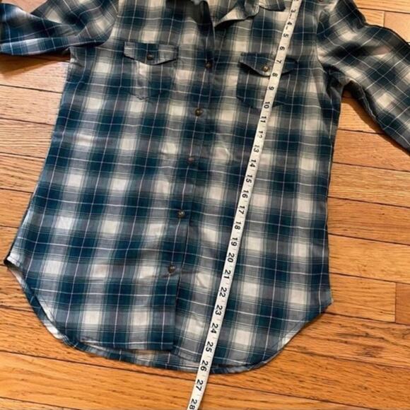 Womens Size M Dream Out Loud By Selena Gomez Shirt Blue plaid 65% polyester 35% - Picture 6 of 6